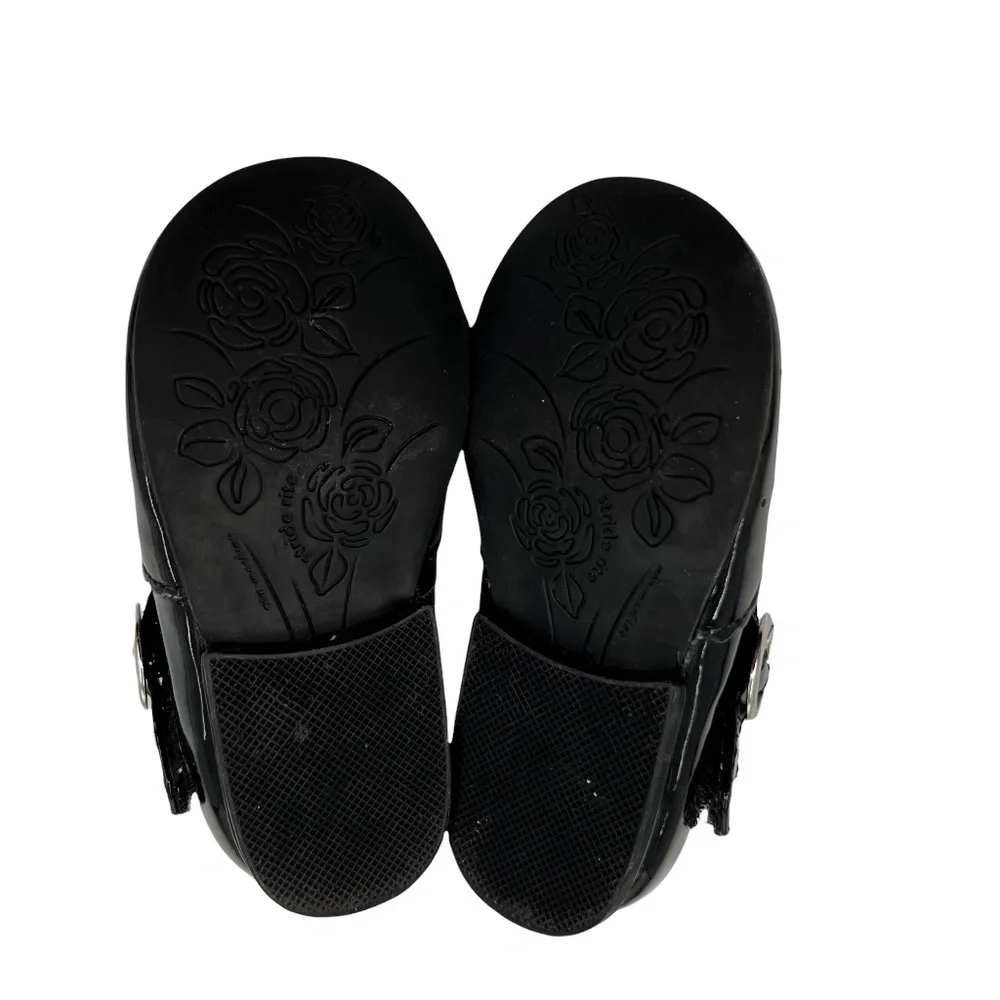 Stride Rite Black Patent Camila MJ Mary Janes Size 5.5 Toddler Girl's